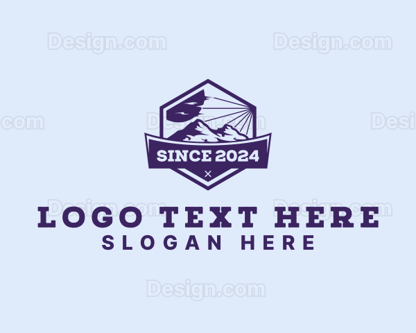 Mountain Peak Hiking Logo