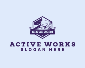 Mountain Peak Hiking logo design