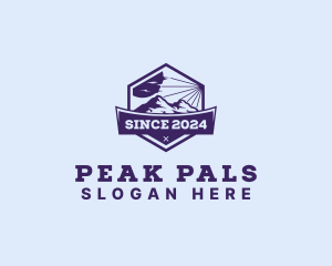 Mountain Peak Hiking logo design