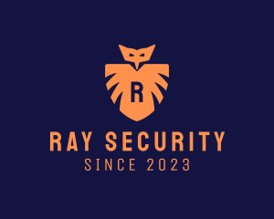 Owl Shield Wings Security logo design