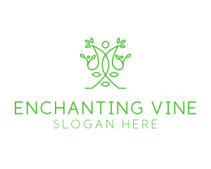 Green Human Vines  logo