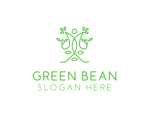 Green Human Vines  logo design