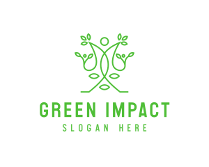 Green Human Vines  logo