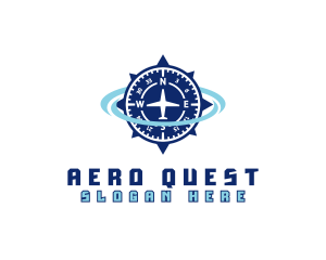 Airplane Flight Compass logo