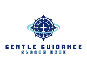 Airplane Flight Compass logo