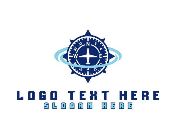 Airplane Flight Compass logo