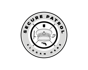 Police Hat Bodyguard logo design