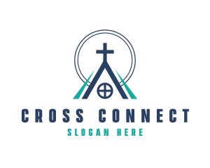 Church Cross Religion logo design