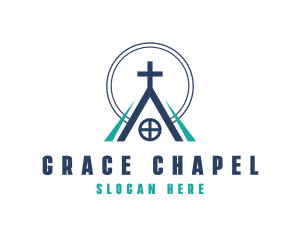 Church Cross Religion logo design