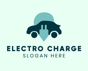 Electric Car Location  logo design