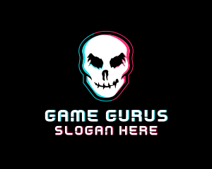 Horror Skull Glitch logo