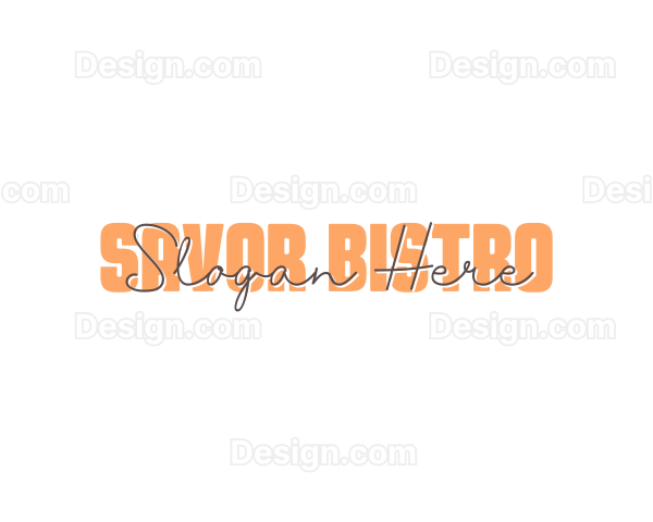 Signature Overlap Wordmark Logo