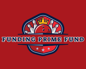 Bowling Pin Crown logo design