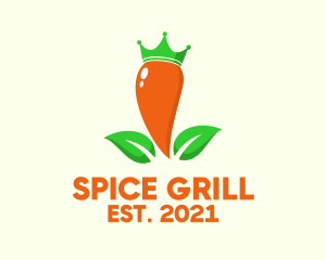 Chili Pepper Crown logo design