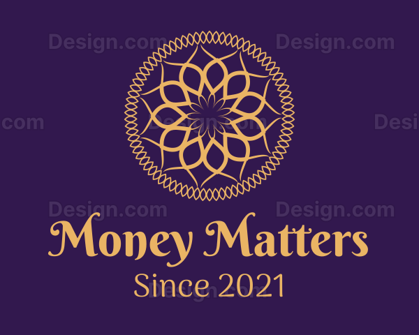Golden Mandala Pattern Logo