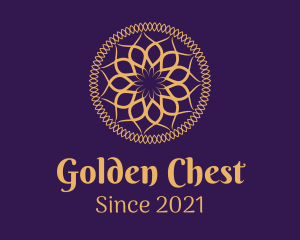 Golden Mandala Pattern logo design