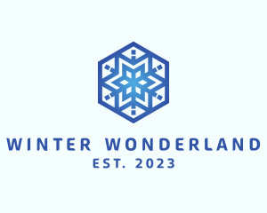 Cool Snowflake Winter logo