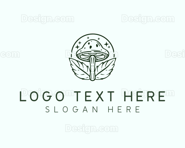 Magical Mushroom Leaf Logo