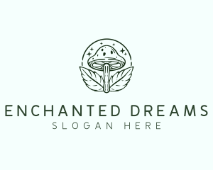 Magical Mushroom Leaf logo design