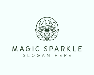 Magical Mushroom Leaf logo design