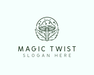 Magical Mushroom Leaf logo design