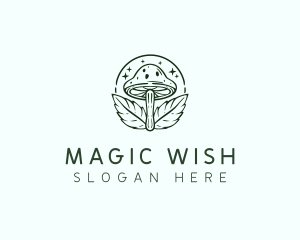 Magical Mushroom Leaf logo design