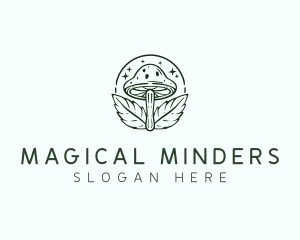 Magical Mushroom Leaf logo design