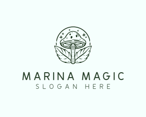 Magical Mushroom Leaf logo design