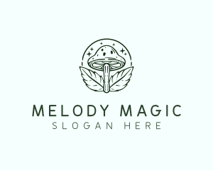 Magical Mushroom Leaf logo design