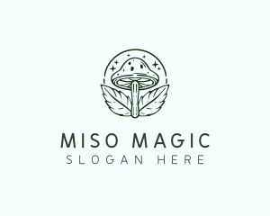 Magical Mushroom Leaf logo design