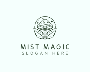 Magical Mushroom Leaf logo design