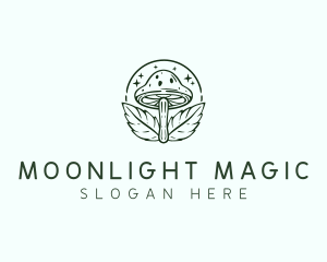 Magical Mushroom Leaf logo design