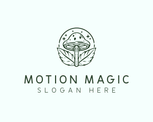 Magical Mushroom Leaf logo design