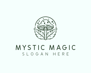 Magical Mushroom Leaf logo design