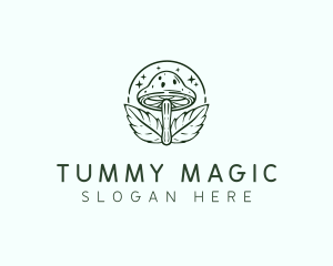 Magical Mushroom Leaf logo design