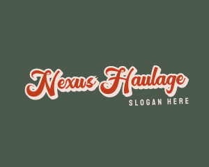 Retro Cursive Company logo design