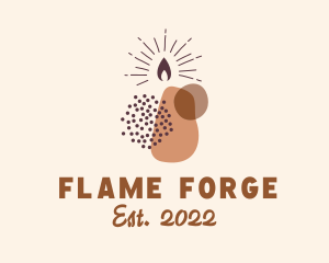 Boho Flame Candle logo design