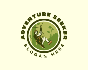 Zipline Sports Adventure logo design