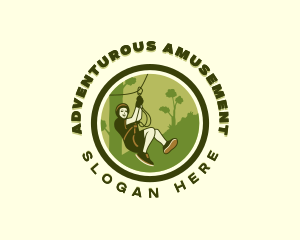 Zipline Sports Adventure logo design