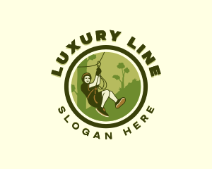 Zipline Sports Adventure logo design