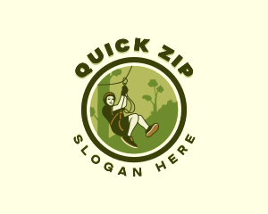 Zipline Sports Adventure logo design