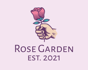 Rose Hand Grip logo design