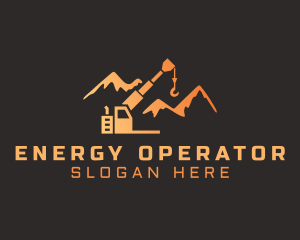 Orange Mountain Crane logo design