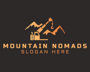 Orange Mountain Crane logo design