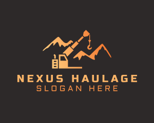 Orange Mountain Crane logo design