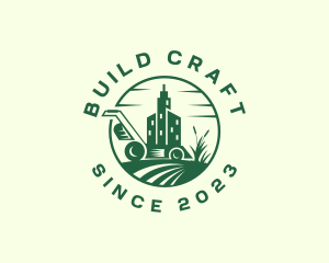 Building Grass Lawn Mower  logo design