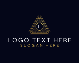 Luxury Art Deco Triangle logo