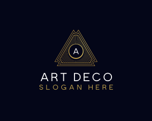 Luxury Art Deco Triangle logo design