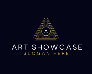 Luxury Art Deco Triangle logo design