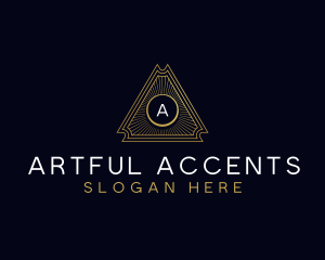 Luxury Art Deco Triangle logo design